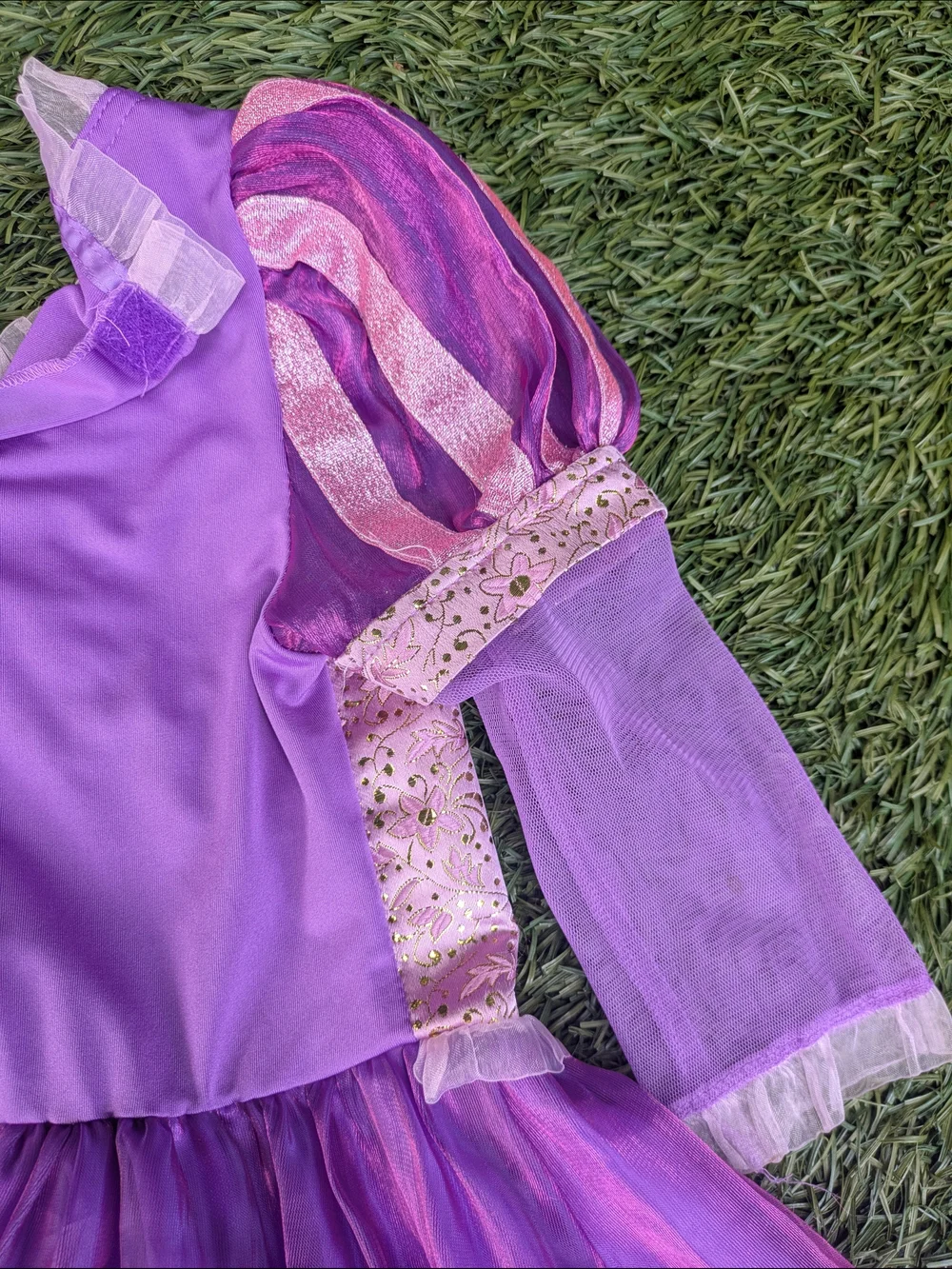 Disney Rapunzel Purple Princess Dress with Lace-Up Bodice - Picture 8 of 11
